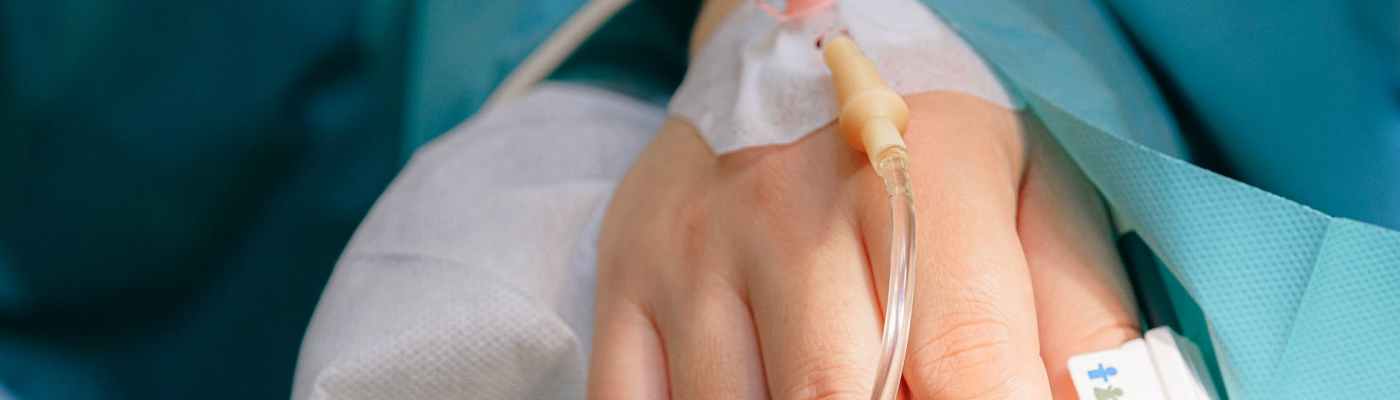 patient with iv line