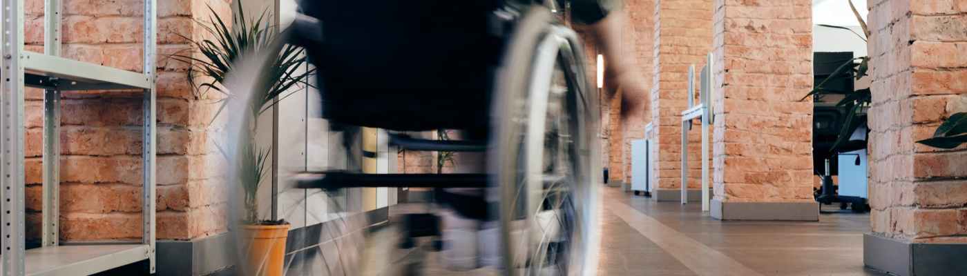 photo of person using wheelchair