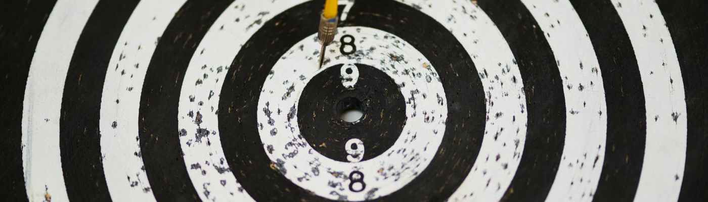 black and white dartboard